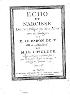 Echo et Narcisse (Echo and Narcissus): Overture and prologue by Christoph Willibald Gluck