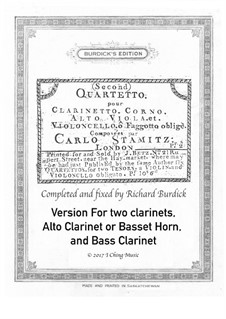 Quartetto: For clarinet ensemble by Carl Stamitz