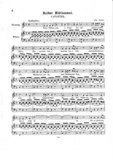 Holder Blüthenmai. Kavatine: Para vocais e piano by Christoph Willibald Gluck