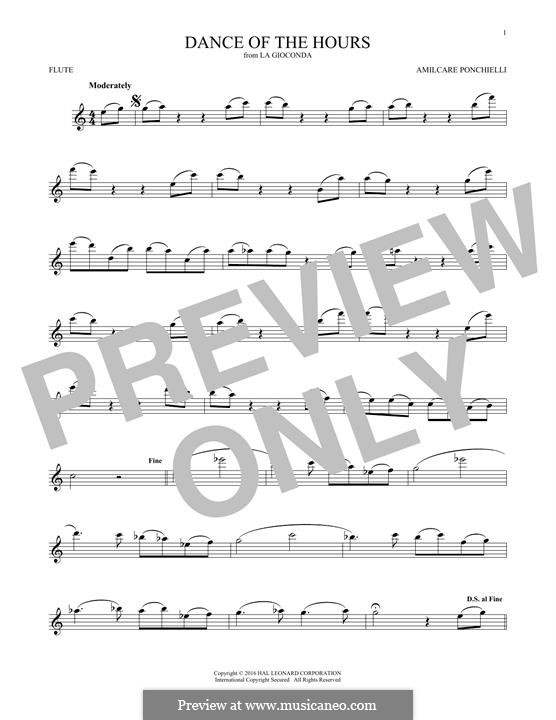 Dance of the Hours: para flauta by Amilcare Ponchielli