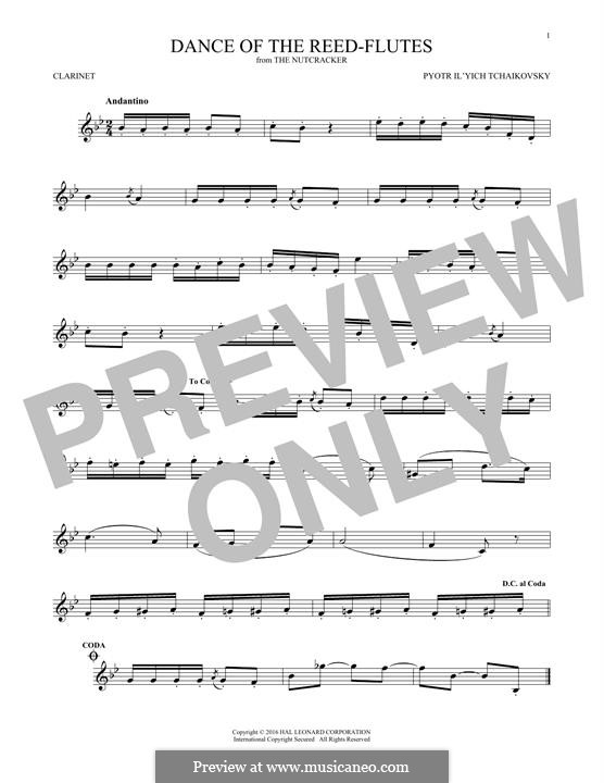 No.7 Dance of the Mirlitons: para clarinete by Pyotr Tchaikovsky