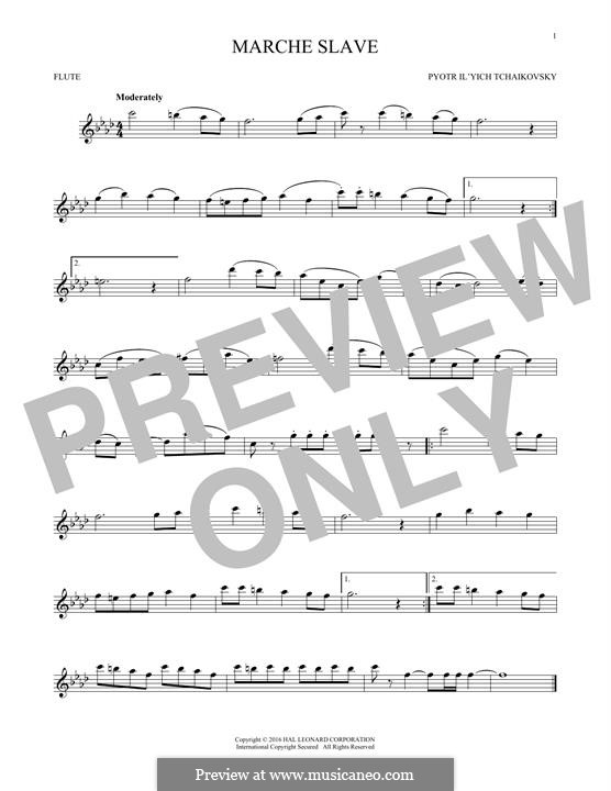 Slavonic March, TH 45 Op.31: Arrangement for flute (Fragment) by Pyotr Tchaikovsky