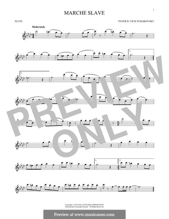 Slavonic March, TH 45 Op.31: Arrangement for flute (Fragment) by Pyotr Tchaikovsky