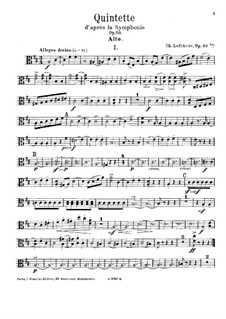 Piano Quintet in D Major, Op.50bis: parte viola by Charles Lefebvre