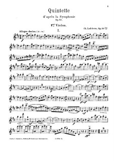 Piano Quintet in D Major, Op.50bis: violino parte I by Charles Lefebvre
