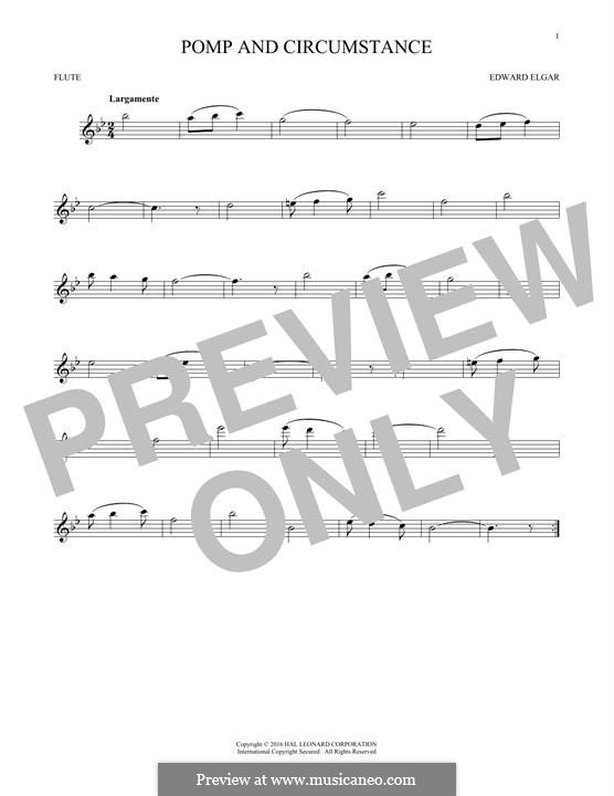 Pomp and Circumstance: para flauta by Edward Elgar