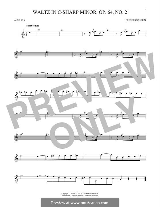 No.2 in C Sharp Minor: para Saxofone Alto by Frédéric Chopin