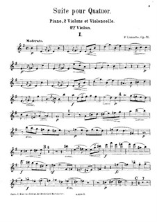 Suite for Piano Quartet, Op.51: violino parte I by Fortunato Luzzatto
