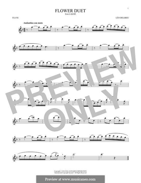 The Flower Duet: para flauta by Léo Delibes