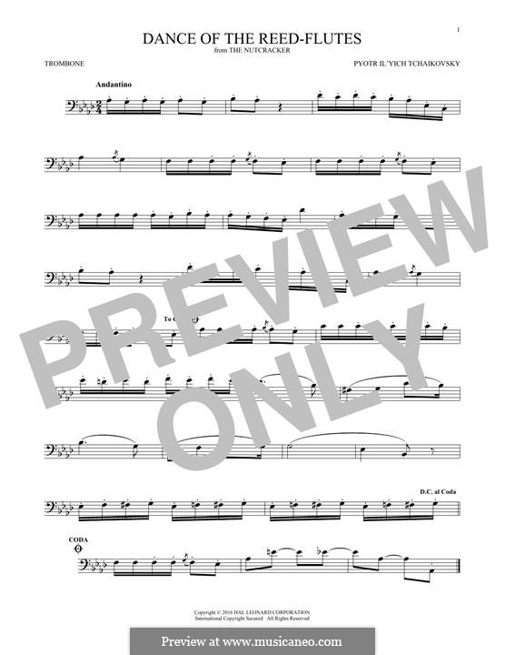 No.7 Dance of the Mirlitons: para trombone by Pyotr Tchaikovsky