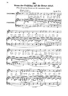 Six Songs, Op.42: No.6 Wenn der Frühling auf die Berge steigt (When the Spring Blooms on the Mountains High) by Robert Franz