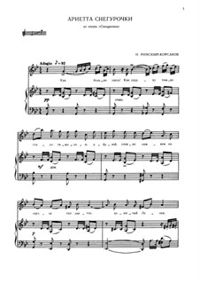 The Snow Maiden: Arietta of Snow Maiden by Nikolai Rimsky-Korsakov