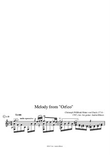 Melody: Para Guitarra by Christoph Willibald Gluck