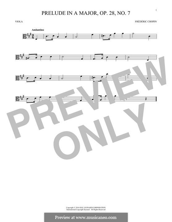 No.7 in A Major: para viola by Frédéric Chopin
