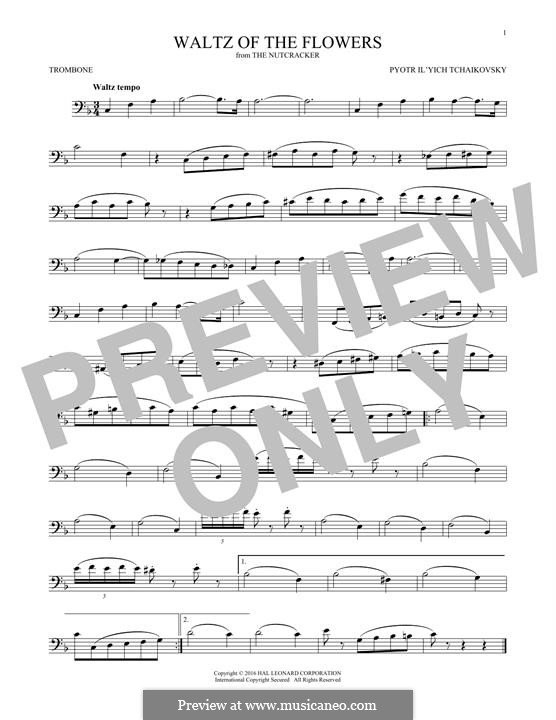 No.8 Waltz of the Flowers: para trombone by Pyotr Tchaikovsky