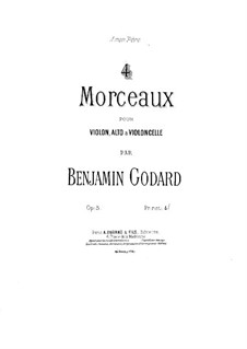 Four Pieces for String Trio, Op.5: Parte em violino by Benjamin Godard