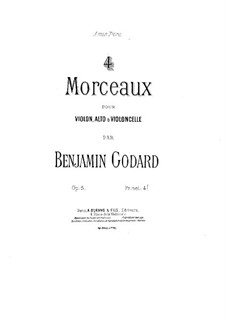 Four Pieces for String Trio, Op.5: parte violoncelo by Benjamin Godard