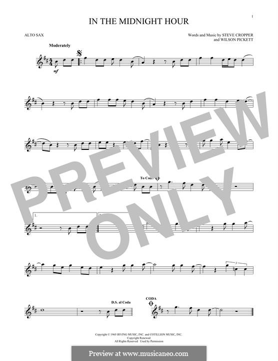 In the Midnight Hour: para Saxofone Alto by Steve Cropper, Wilson Pickett