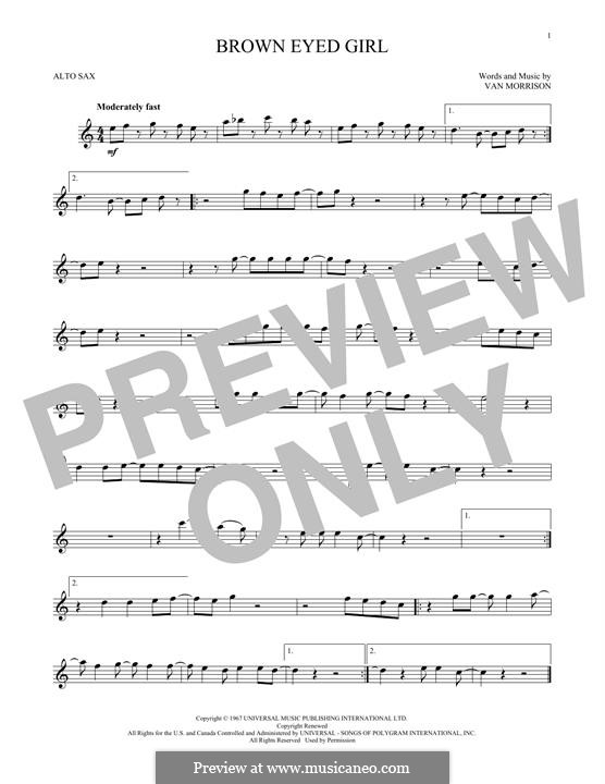 Instrumental version: para Saxofone Alto by Van Morrison