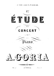Etude de concert in E Flat Major, Op.7: Para Piano by Alexandre Édouard Goria
