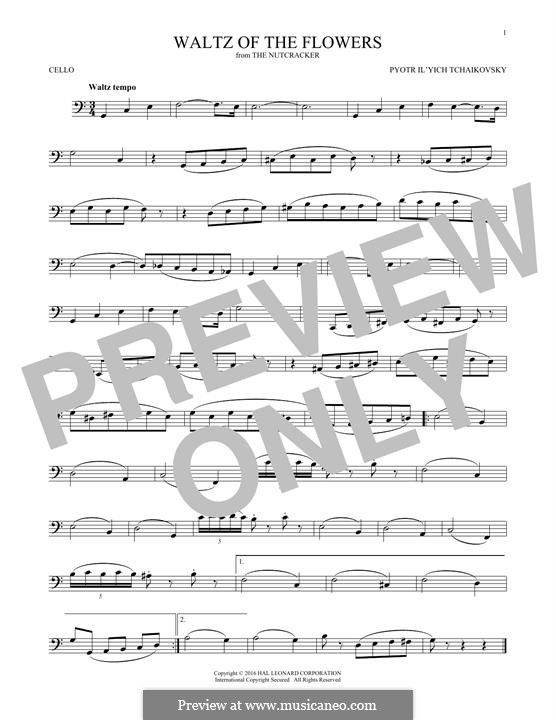 No.8 Waltz of the Flowers: para violoncelo by Pyotr Tchaikovsky