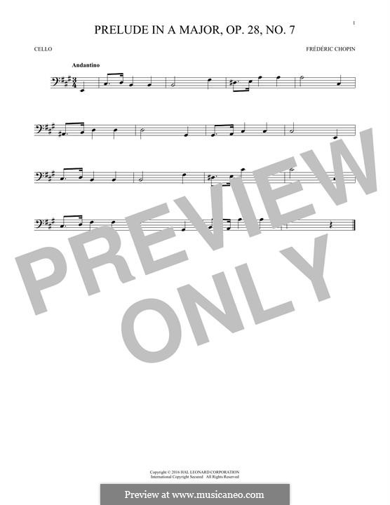 No.7 in A Major: para violoncelo by Frédéric Chopin