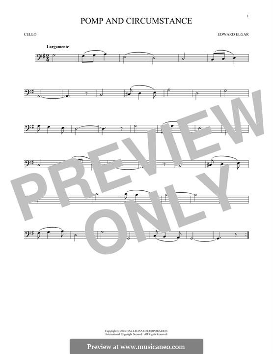 Pomp and Circumstance: para violoncelo by Edward Elgar