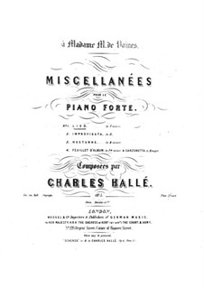 Miscellanées, Op.5 No.1-2: Miscellanées by Charles Hallé