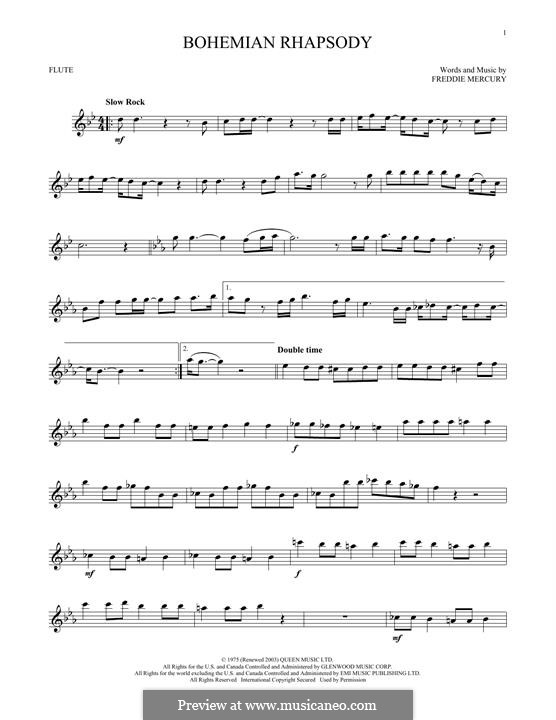 Instrumental version: para flauta by Freddie Mercury