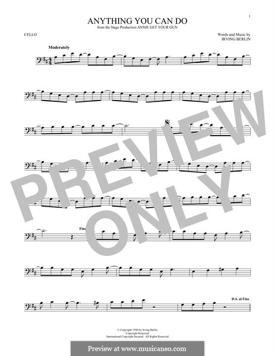 Anything You Can Do: para violoncelo by Irving Berlin