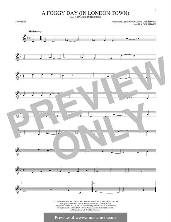 A Foggy Day (In London Town): para trompeta by George Gershwin