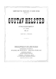 String Quartet in F Minor, Op.33: violino parte I by Gustav Helsted