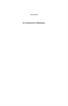 A Celebration Miniature: For concert band (Grade 2.5) by Aaron Fonzi