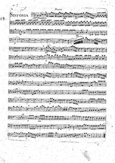Symphony No.1 in B Flat Major: parte violoncelo by François Joseph Gossec