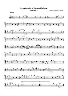 Symphony No.2 in E Flat Major: Flutes or oboes parts by François Joseph Gossec