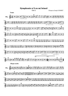 Symphony No.2 in E Flat Major: trompa parte I by François Joseph Gossec