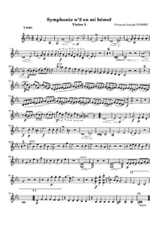 Symphony No.2 in E Flat Major: violino parte II by François Joseph Gossec