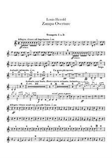 Zampa, ou La fiancée de marbre (Zampa, or the Marble Bride): Overture – trumpets part by Ferdinand Herold