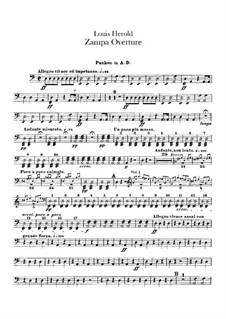 Zampa, ou La fiancée de marbre (Zampa, or the Marble Bride): Overture – percussion part by Ferdinand Herold