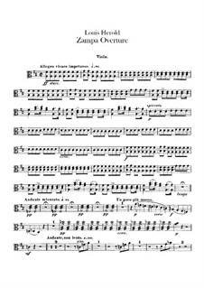 Zampa, ou La fiancée de marbre (Zampa, or the Marble Bride): Abertura - parte em violas by Ferdinand Herold