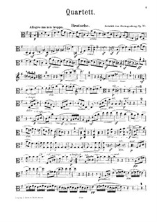Piano Quartet No.1 in E Minor, Op.75: parte viola by Heinrich von Herzogenberg