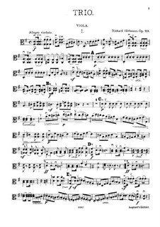 Trio for Two Violins and Viola, Op.112: parte viola by Richard Hoffman