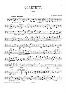 Piano Quartet No.1 in B Flat Major, Op.110: parte violoncelo by Hans Huber