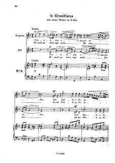 Mass in G Major: No.6 Crucifixus. Arrangement for voice and piano by Johann Adolph Hasse