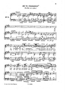 Ad te clamamus: arranjos para voz e piano by Johann Adolph Hasse