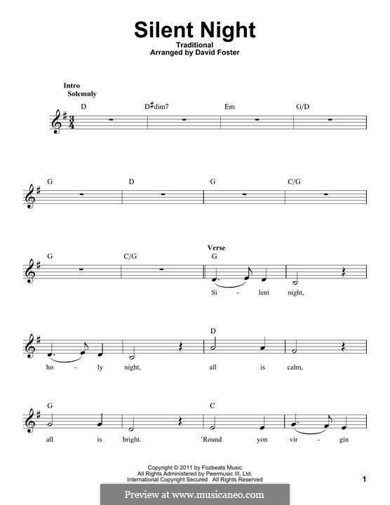 Silent Night: melodia by folklore