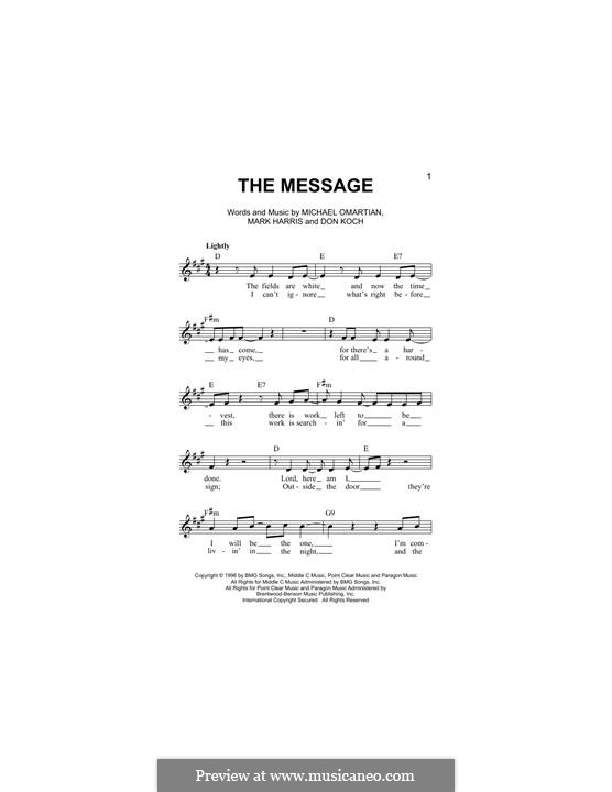 The Message (4Him): melodia by Don Koch, Mark R. Harris, Michael Omartian