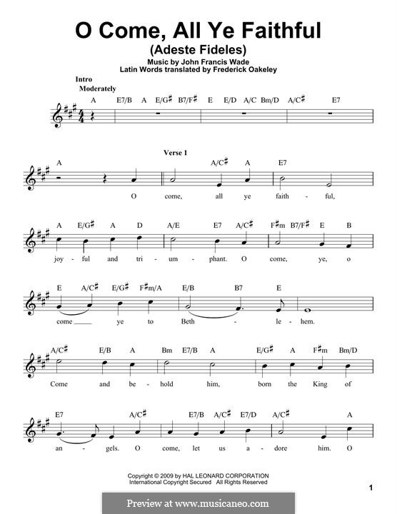 Vocal version: melodia by John Francis Wade