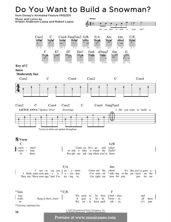 Do You Want to Build a Snowman? (from Frozen): Para guitarra com guia by Robert Lopez, Kristen Anderson-Lopez