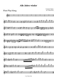 Alle Jahre wieder: For flute by Friedrich Silcher